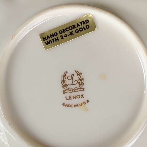 Vtg LENOX Triad Collectible Triangular Dish Trinket - Picture 8 of 11